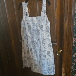 Abercrombie & Fitch White Graphic Mini Dress